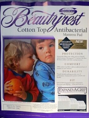 New Beautyrest Twin Mattress     Size Cotton Top Antibacterial- White